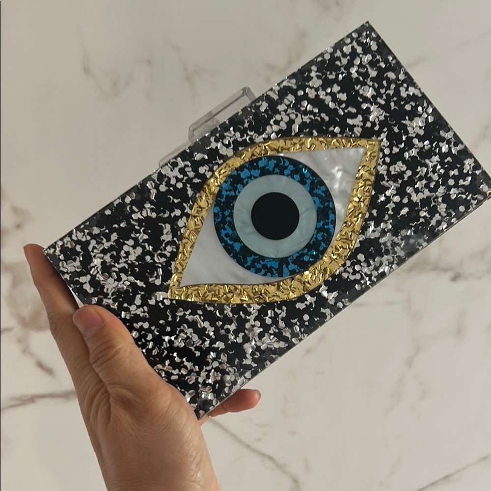 BLING BLING GLITTER Eye Design Clutch